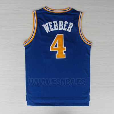 Camiseta Golden State Warriors Chris Webber #4 Retro Azul